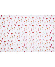 copy of White Double Gauze Fabric with Red Embroidered Hearts – 135 cm