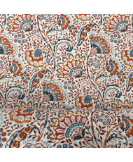 Indian Floral Cotton Cretonne – Blue