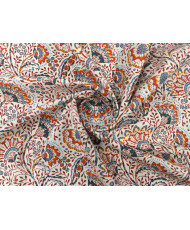 Tissu Masala - cretonne- 100% coton -bleu