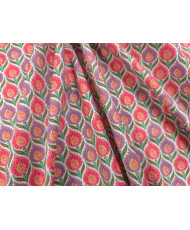 copy of Cretonne Luka turquoise/jaune