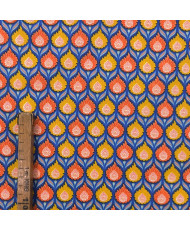 copy of Cretonne Luka turquoise/jaune