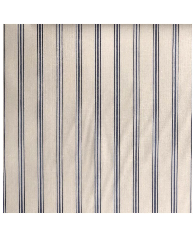 Tissu percale régence bleu
