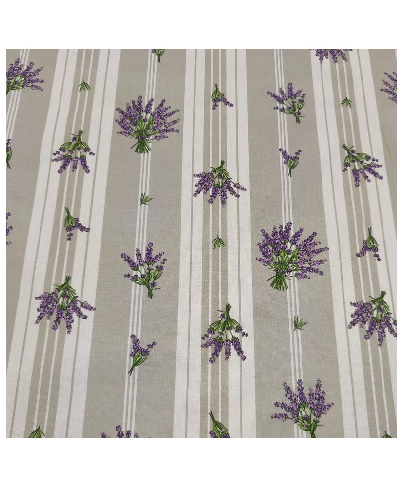 Beige Provence Ticking Cretonne Fabric