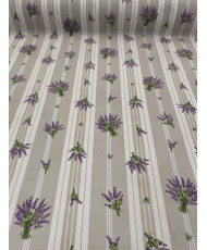 Beige Provence Ticking Cretonne Fabric