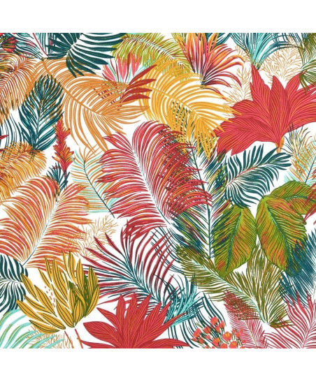 tissu-coton-enduit-imprime-jungle-tropicale-feuillage-multicolore