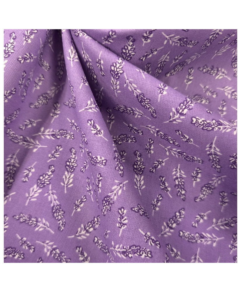 tissu-coton-imprime-lavande-violet-160cm
