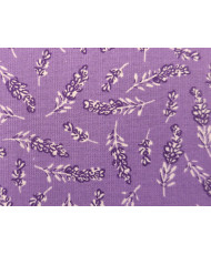 LAVANDIN Printed Cretonne Fabric - Violet Background