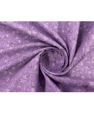Tissu Cretonne LAVANDIN fond violet