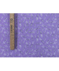 Tissu Cretonne LAVANDIN fond violet