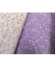 Tissu Cretonne LAVANDIN fond violet