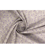 LAVANDIN Printed Cretonne Fabric - Linen-colored background