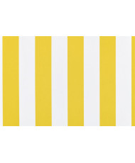Yellow and White Striped Coated Cotton Fabric - 160 cm Width