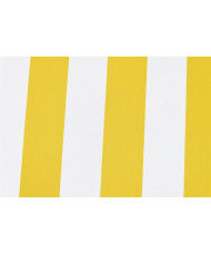 Yellow and White Striped Coated Cotton Fabric - 160 cm Width