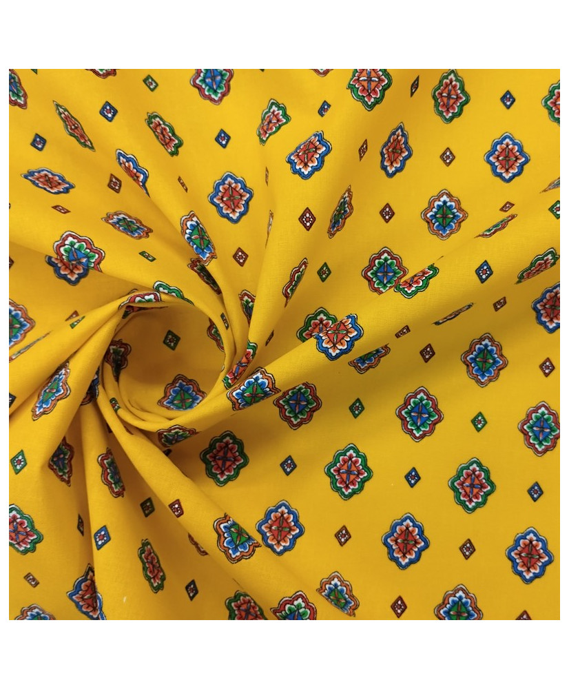 Coupon Cretonne Lourmarin Soleil 1 m