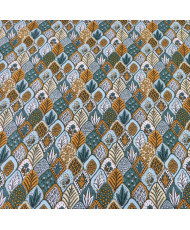 Coupon tissu cretonne Herboriste