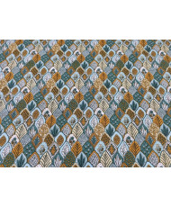 Coupon tissu cretonne Herboriste