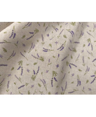 Tissu "Mini lavande" effet lin