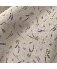 Tissu "Mini lavande" effet lin