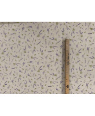 Tissu "Mini lavande" effet lin
