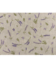 Tissu "Mini lavande" effet lin