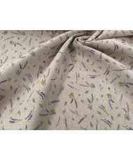 Tissu "Mini lavande" effet lin