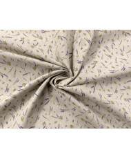 Tissu "Mini lavande" effet lin