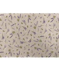 Tissu "Mini lavande" effet lin