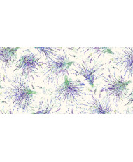 Tissu 100% Coton Imprimé Bouquets de Lavande - Style Provençal - Portofino