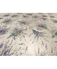 Tissu 100% Coton Imprimé Bouquets de Lavande - Style Provençal - Portofino