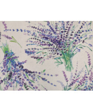 Tissu 100% Coton Imprimé Bouquets de Lavande - Style Provençal - Portofino