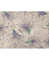 Tissu 100% Coton Imprimé Bouquets de Lavande - Style Provençal - Portofino
