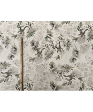 Tissu Coton Enduit Limay au Mètre - Motif Eucalyptus Aquarelle - Largeur 150 cm