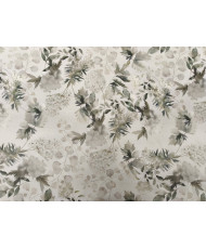 Tissu Coton Enduit Limay au Mètre - Motif Eucalyptus Aquarelle - Largeur 150 cm