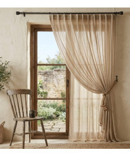 voilage tamisant boucline col lin