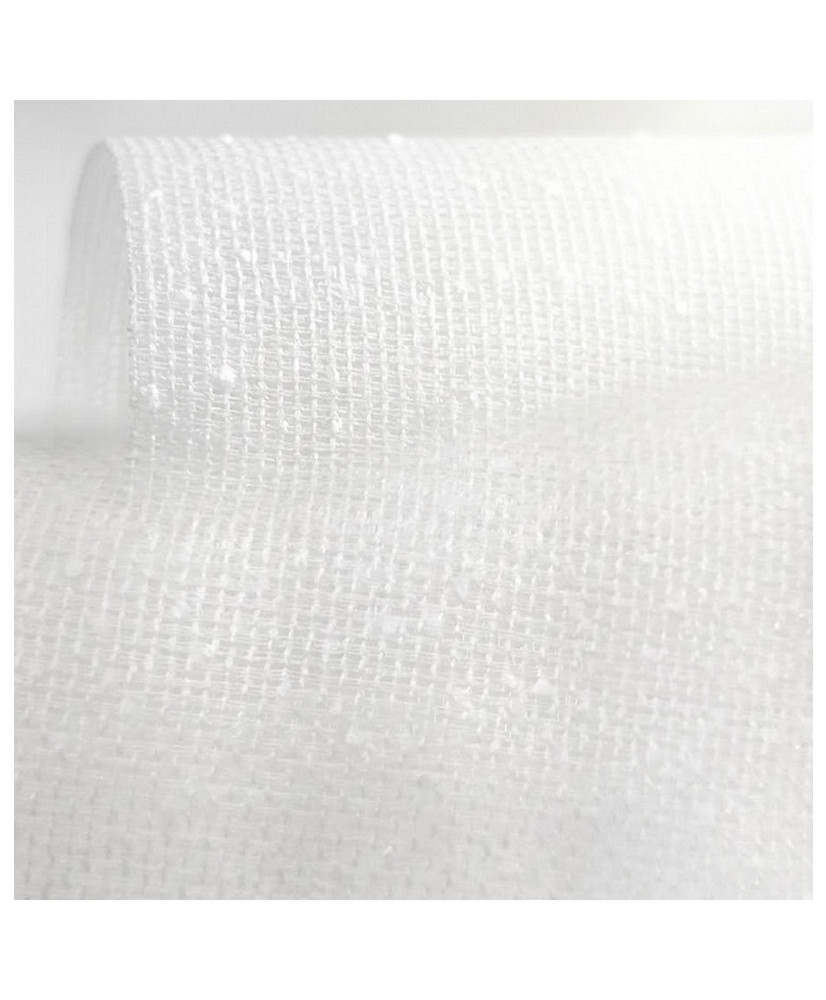 Voilage Bouclette – coloris Blanc- 295 cm de hauteur