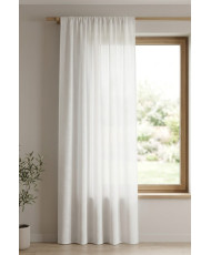Voilage Bouclette – coloris Blanc- 295 cm de hauteur