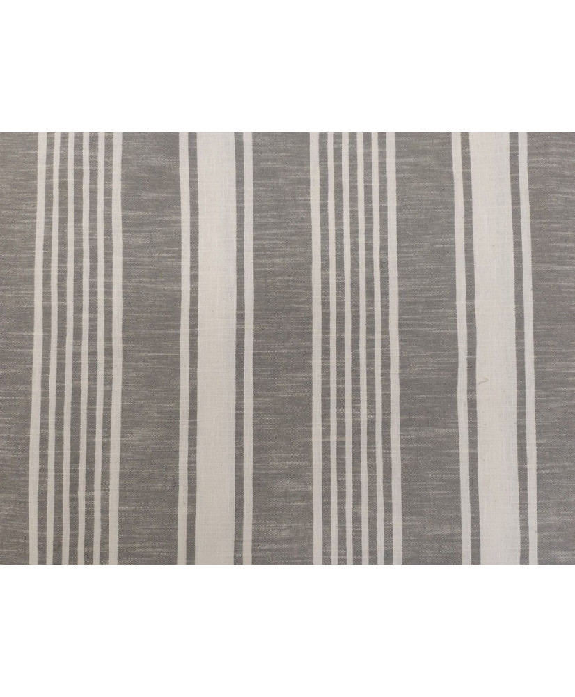 BAYA fond gris rayures blanc cassés