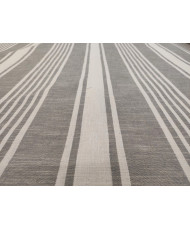 BAYA fond gris rayures blanc cassés