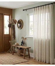 Kaolin col Ecru -Voilage 300 cm plombé