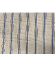 Matelassé vertical "Chai et Suzy " Bleu/ moutarde