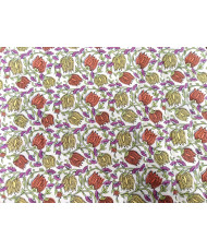 Matelassé vertical "Chai et Suzy " Orange/ Ivoire