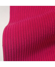 Coupon Velours côtelé d'ameublement -Huggy fuchsia 65 cm