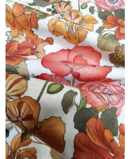 Tissu 100 % Lin " Capucine" 300 cm de large