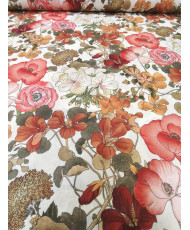 Tissu 100 % Lin " Capucine" 300 cm de large