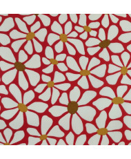 Coupon April fond rouge - Percale 130 cm