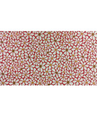 Coupon April fond rouge - Percale 130 cm