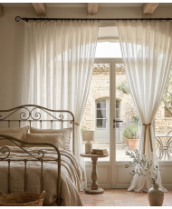 White linen voile - 300 cm