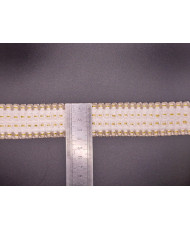 Sangle tissée Luxor 38 mm Blanc/ naturel