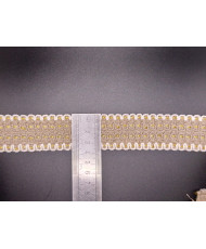 Sangle tissée Luxor 38 mm Lin / Blanc