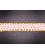 Sangle tissée Luxor 38 mm Blanc / Curry